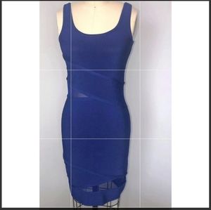 bebe bodycon stretch tank dress mesh M